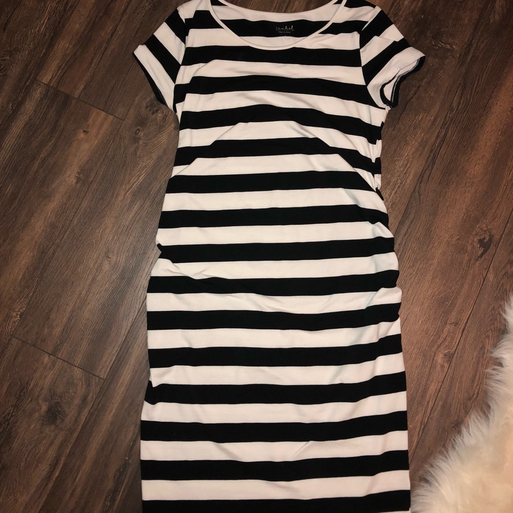 Striped maternity dress